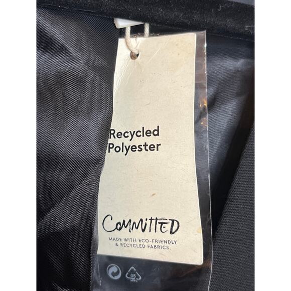 Mango NEW Women Large Black Sleeveless Hidden Button Blazer Vest - Picture 7 of 10